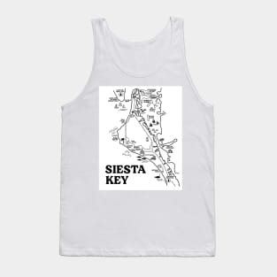 Siesta Key Map Art Tank Top